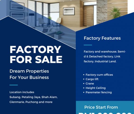 Taman Perindustrian Puchong Semi d factory for sale